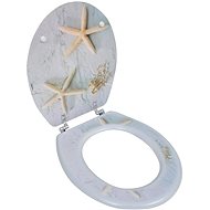 Toilet seat MDF with lid design starfish - Toilet Seat