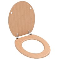 Toilet seat with lid MDF bamboo motif - Toilet Seat