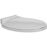 Slow folding toilet seat light grey oval - Toilet Seat