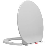 Toilet seat with slow folding quick release light grey oval - Toilet Seat