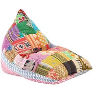 Seating Bag Multicolour Textile Patchwork - Bean Bag