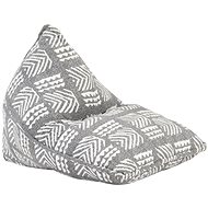 Sofa Bag Grey Textile Patchwork - Bean Bag