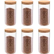 Glass Jars with Cork Lid 6 pcs 1100ml - Storage Jar