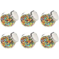 Glass Candy Jars 6 pcs 15,5 × 10,5 × 15cm 1 400ml - Storage Jar