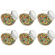 Glass Sweet Jars 6 pcs 10,5 × 12 × 17cm 2200ml - Storage Jar