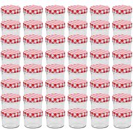 Cooking jars with white and red lids 48 pcs 110 ml - Canning Jar