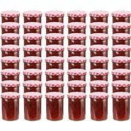 Cooking jars with white and red lids 48 pcs 400 ml - Canning Jar