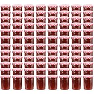 Cooking jars with white and red lids 96 pcs 400 ml - Canning Jar