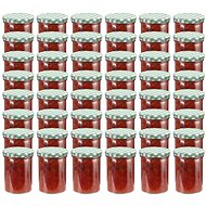 Cooking jars with green and white lids 48 pcs 400 ml - Canning Jar