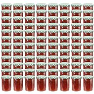 Cooking jars with green and white lids 96 pcs 400 ml - Canning Jar