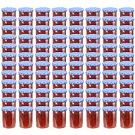 Cooking Jars with Blue and White Lids 96 pcs 400ml - Canning Jar