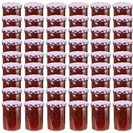 Cooking jars with purple and white lids 48 pcs 400 ml - Canning Jar