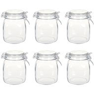 Glass with Lever Cap 6 pcs 1l - Storage Jar