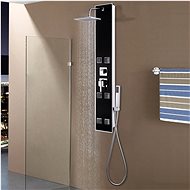 Glass shower panel 18 × 42, 1 × 120 cm black - Shower Screen