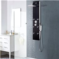 Glass shower panel 25 × 44, 6 × 130 cm black - Shower Screen