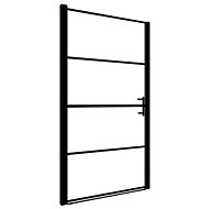 Shower door tempered glass 81 × 195 cm black - Shower Door