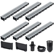 Drainage channels 6 pcs galvanized steel 6 m - Shower Drain