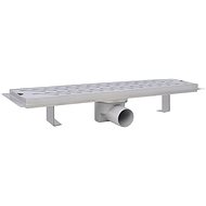 Straight Shower Drain Gutter Waves 530x140 mm Stainless steel - Shower Drain