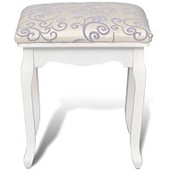 Stool for dressing table white textile - Stool