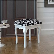 Dressing table stool black textile - Stool