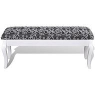 Upholstered stool for dressing table, two seats, black, 110 cm - Stool