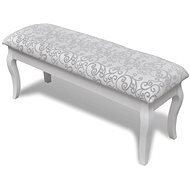 Upholstered stool for dressing table two seats white 110 cm - Stool