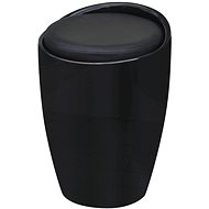 Chair black faux leather - Stool