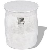 Wrought aluminium stool \ coffee table silver - Stool