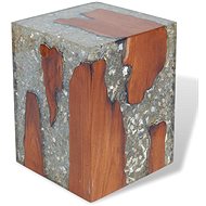 Stool solid teak and resin - Stool