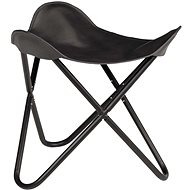 Chair Butterfly black genuine leather - Stool