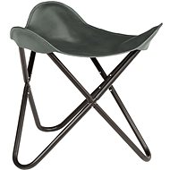 Chair Butterfly grey genuine leather - Stool