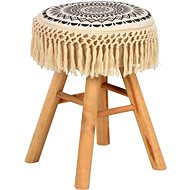 White and black fabric chair - Stool