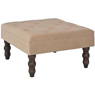 Chair beige 60 × 60 × 36 cm velvet - Stool