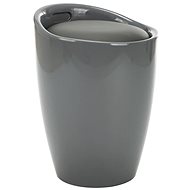 Stool with storage grey faux leather - Stool