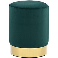 Stool dark green and gold velvet - Stool