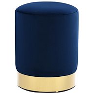 Chair blue and gold velvet - Stool