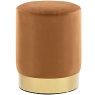 Stool brown and gold velvet - Stool