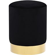 Chair black and gold velvet - Stool
