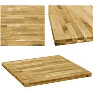 Stolná doska z dubového masívu štvorcová 44 mm 80 × 80 cm - Stolová doska