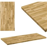 Solid Oak Wood Rectangular Table Top 44mm 100 × 60cm - Table Top