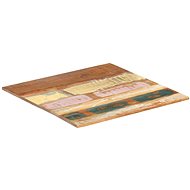 Square Table Top 60x60cm 15-16mm Solid Recycled Wood - Table Top