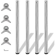 4 height-adjustable table legs chrome 870 mm - Table Legs
