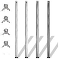 4 height adjustable table legs chrome 1100 mm - Table Legs