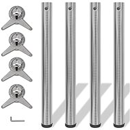 4 table legs with adjustable height, brushed nickel, 710 mm - Table Legs
