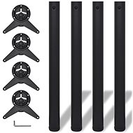 4 table legs with adjustable height black, 710 mm - Table Legs