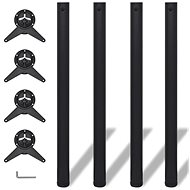 4 table legs with adjustable height black, 870 mm - Table Legs