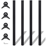 4 height-adjustable table legs 1100 mm black - Table Legs