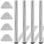 4 table legs with adjustable height, chrome plated, 710 mm - Table Legs
