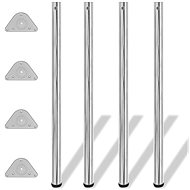 4 height-adjustable table legs 1100 mm chrome - Table Legs