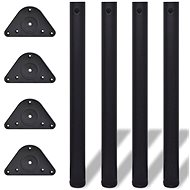 4 table legs with adjustable height black, 710 mm - Table Legs